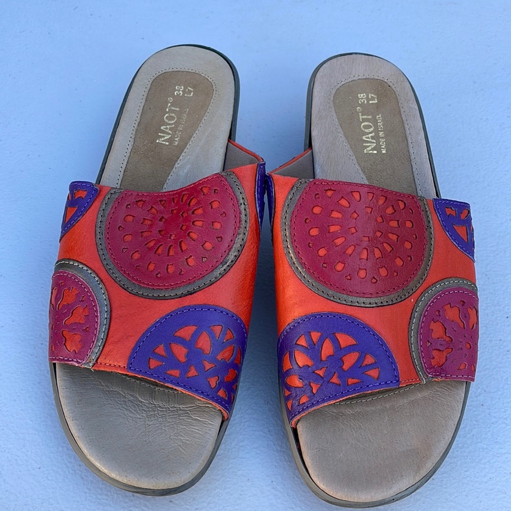 NAOT Colorful Slip On Sandals Sz 7